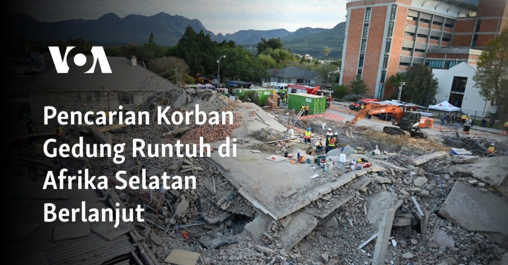 Pencarian Korban Gedung Runtuh di Afrika Selatan Berlanjut