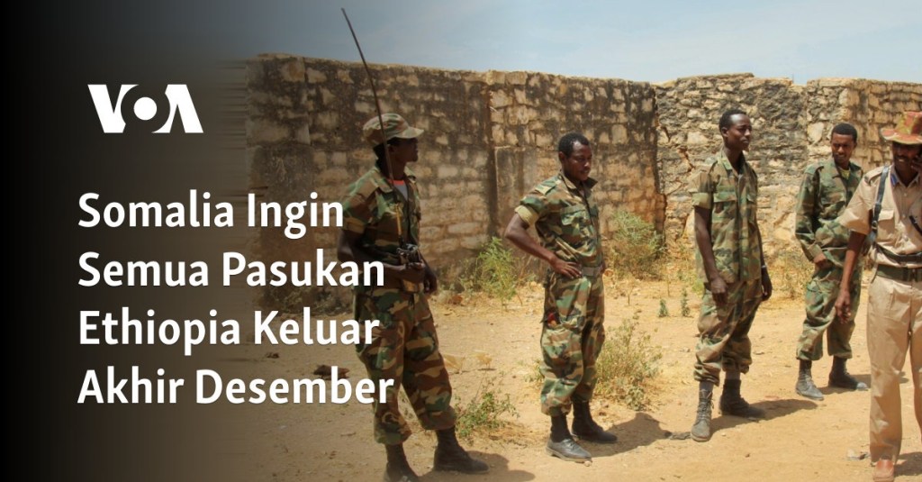 Somalia Ingin Semua Pasukan Ethiopia Keluar Akhir Desember 